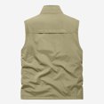 thumbnail image 7 of Men's Lightweight Vest Sleeveless Outdoor Work Jacket for Travel Hiking Running Khaki XL, 7 of 7