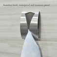 thumbnail image 2 of Set of 2 Adhesive Towel Holder Coat Hook Stainless Steel Bathroom Wall Hook for Bath Towels/Tea Towels/Aprons/Garbage Bag Kitchen Home Bathroom, 2 of 5