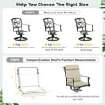 thumbnail image 2 of Aoodor 2Pcs Outdoor Dining Chair Cushion Set, 37” x 20” x 2.8”, Khaki, 2 of 8