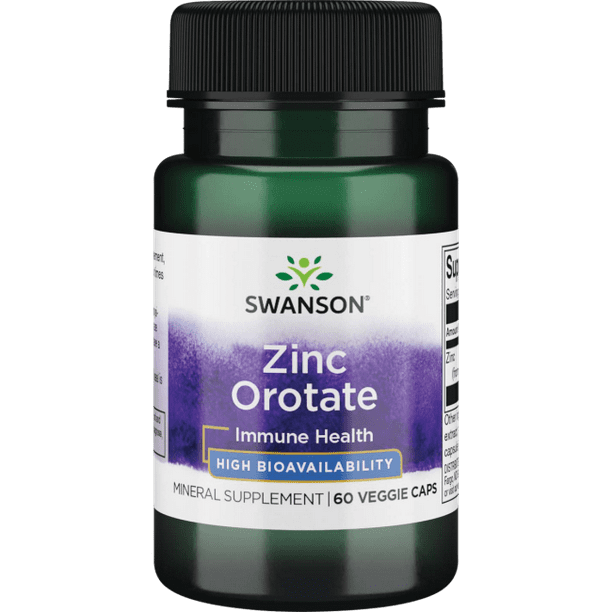 Swanson Zinc Orotate 10 mg 60 Veggie Capsules