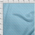 thumbnail image 3 of oneOone Georgette Viscose Light Blue Fabric Leaves Quilting Supplies Print Sewing Fabric By The Yard 42 Inch Wide, 3 of 4