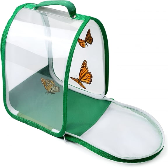 ACDANC Small Butterfly Habitat,Mesh Cage Caterpillar Enclosure 8x8x8in