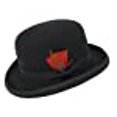 thumbnail image 3 of Different Touch Men's 100% Wool Felt Derby Bowler with Removable Feather Fedora Hats (L, Black), 3 of 10