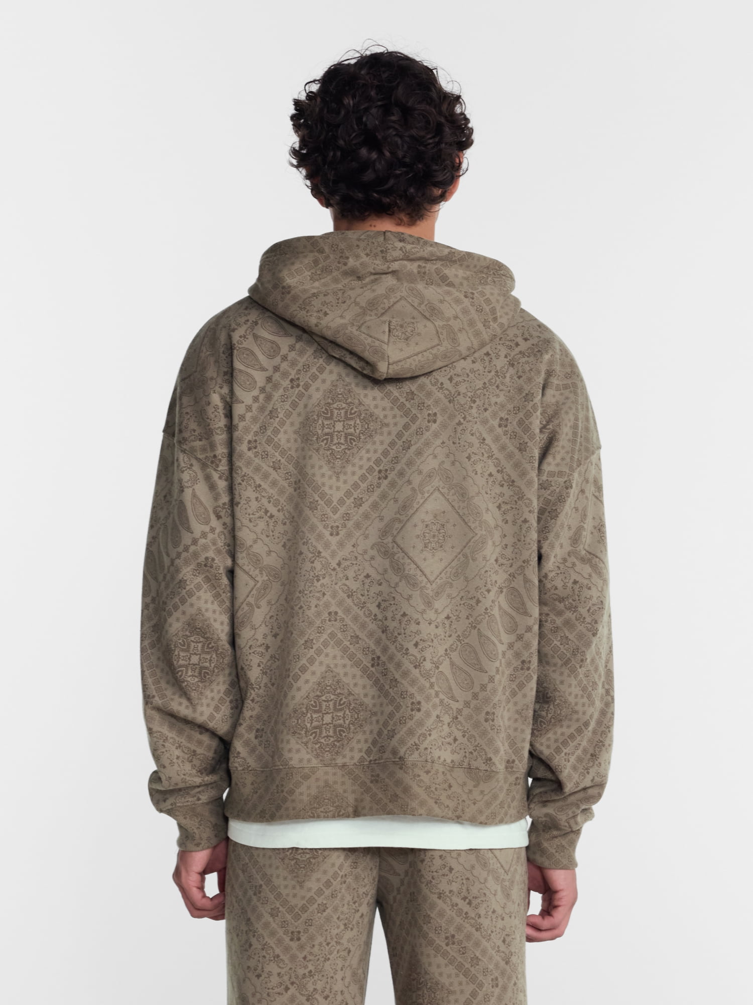 No Boundaries Boxy Fit Oversized Fleece Hoodie with Long Sleeves, Men's XS-4XLT