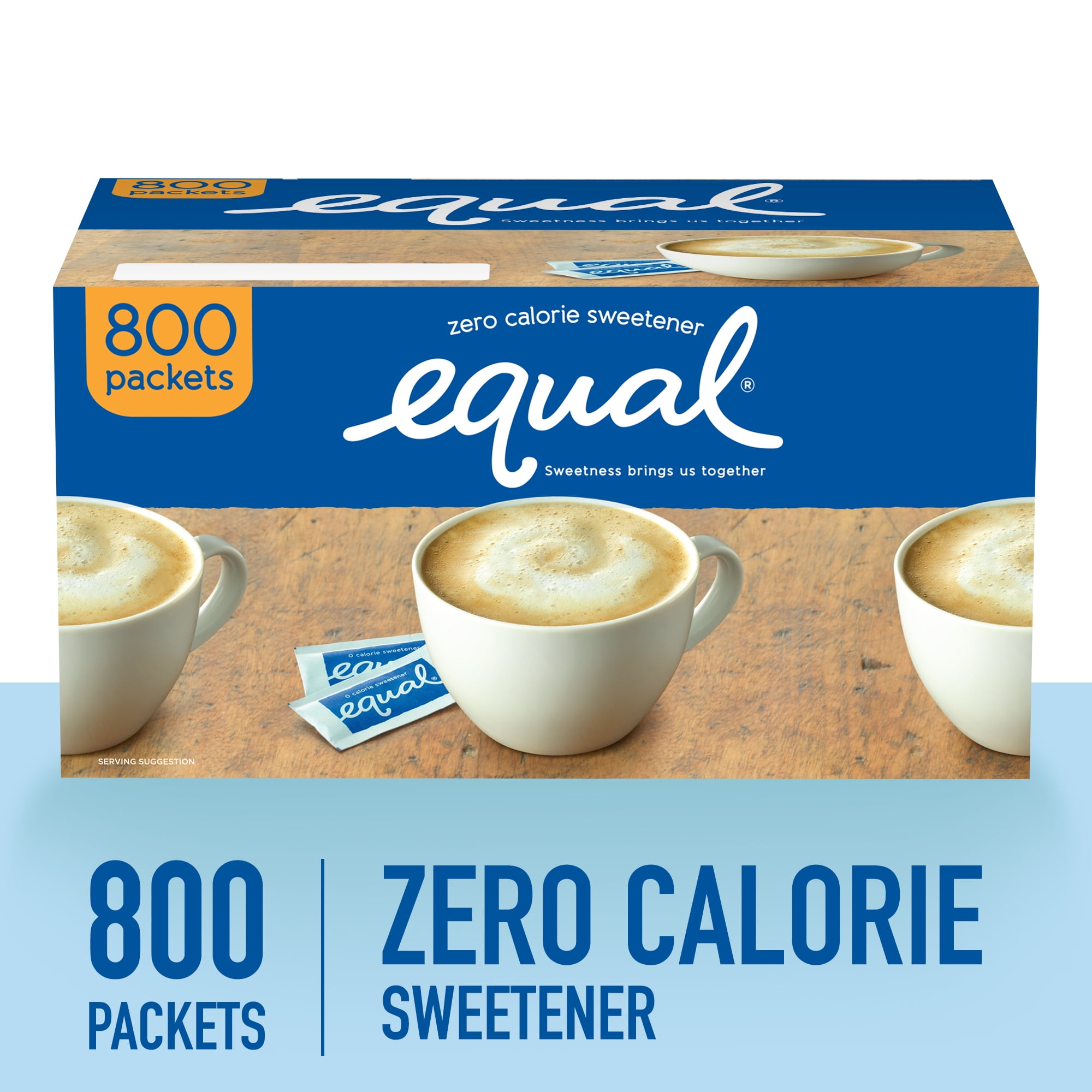 EQUAL Zero Calorie Sweetener, Sugar Substitute, 800 Packets Walmart