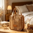 thumbnail image 2 of Tdxkok Portable Large Capacity Mesh Makeup Bag Travel Toiletry Storage Organizer Pouch Brown, 2 of 7
