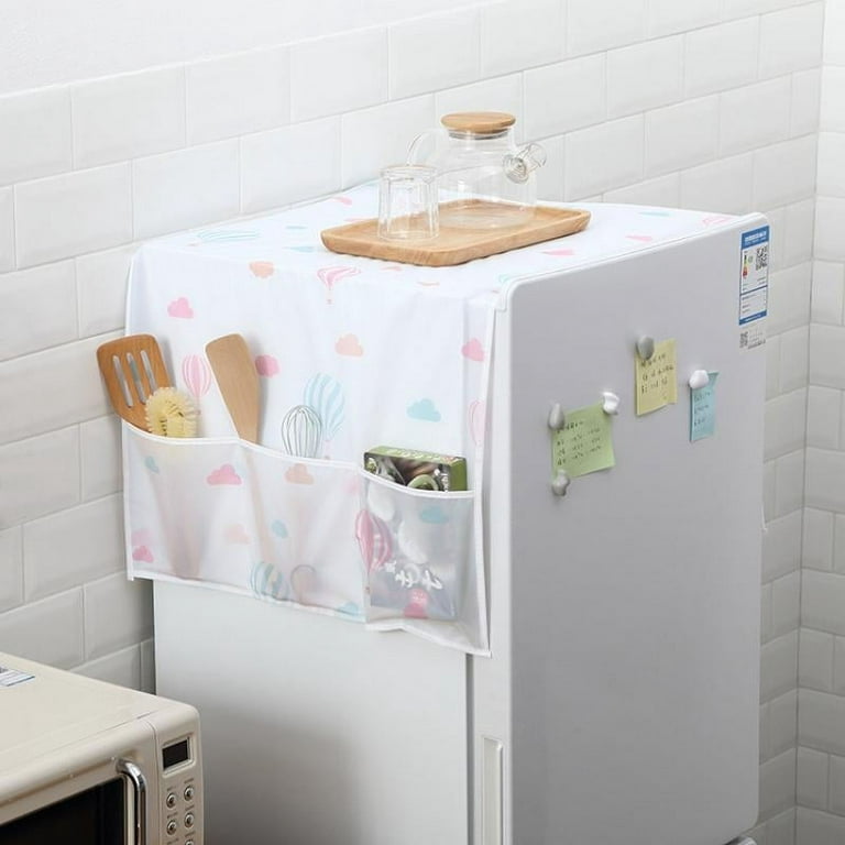  Fridge Dust Cover with Pockets, Spring Pink Flowers Microwave  Oven Dustproof Cover Decorative Kitchen Appliance Protector Cover  Multi-Purpose Top Covers 12x35 Rural Floral Leaves Tiled: Home & Kitchen
