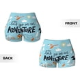 thumbnail image 5 of Vsdgher Let's Go on an Adventure print Workout Shorts for Women Seamless Soft Smooth Gym Yoga Scrunch Active Exercise Fitness Shorts, 5 of 8