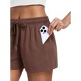 thumbnail image 6 of Cadmus Women's Drawstring Sweat Shorts High Waisted Summer Workout Casual Lounge Shorts with Pockets, 6 of 9