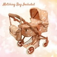 thumbnail image 4 of The New York Doll Collection Convertible Combo Baby Doll Stroller Beige Butterfly, 4 of 6
