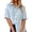 Blue, variant on Blouses for Women Long Sleeve Collar Drop Shoulder Pocket Patched Shirt Oversized Shirts for Women Women Tie Shirt Elbow Sleeve Women Shirts Blouse for Women Long Sleeve Tie Shirts for Women