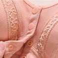 thumbnail image 4 of Hduncf Daisy Bras for Older Women Front Closure Bra Full Coverage Comfortable Bras No Underwire Breathable Plus Size Bra Pink 48, 4 of 8