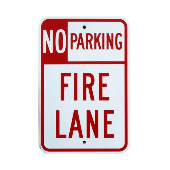 Design With Vinyl No Parking Fire Lane Artwork city Not permitted or Reserved Wall Decal for Family - Prohibited Police Ticket Fine Cops Themed Décor - Size: 6 In x 12 In