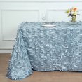 thumbnail image 4 of BalsaCircle 90x156 in Dusty Blue Taffeta Rectangle Tablecloth 3D Leaves Petals Design Party Events Decorations Supplies, 4 of 8