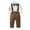 Brown, variant on Pimfylm Baby Outfit Baby Boy Formal Short Set Toddler Summer Gentleman Outfit Kid Short Sleeve Bowtie Shirt Suspender Shorts Suit 3PCS Navy,Size for 18-24 Months