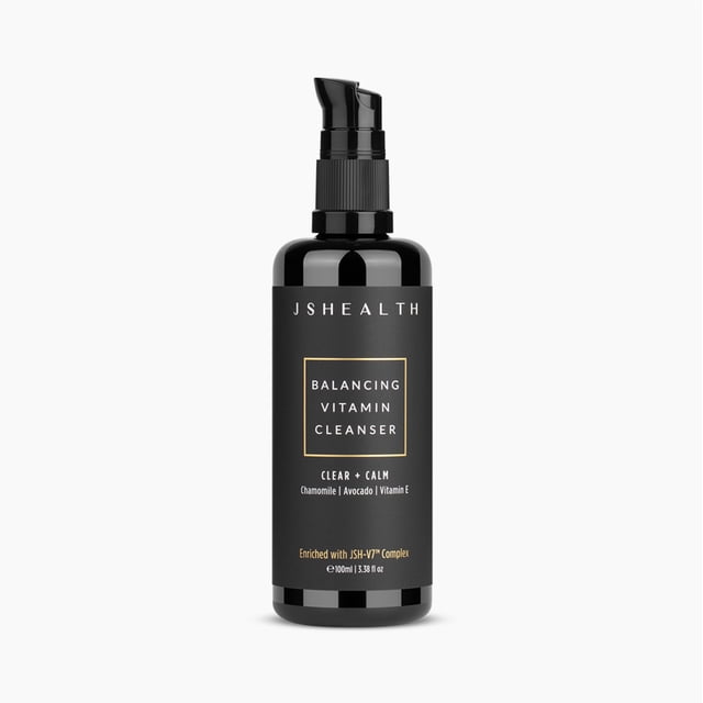 Limpiador facial JSHealth - Limpiador facial suave y lavado facial para mujeres y hombres con vitaminas C y E, aceite de aguacate y manzanilla