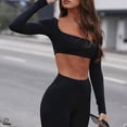 thumbnail image 2 of 2024 Pad Nylon Yoga manga larga mujeres Yoga Top correr al aire libre Fitness Brush camiseta de manga larga gimnasio entrenamiento Push Up deportes Top, 2 of 5