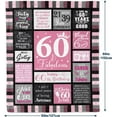 thumbnail image 2 of 60th Birthday Gifts for Women Blanket, 60th Birthday Decorations Women, 60th Birthday Gift Ideas, Happy 60 Birthday Decorations, 60 Birthday Gifts for 60 Year Old Women Throw Blanket 60"x50", 2 of 6