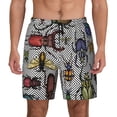 thumbnail image 3 of Uemuo Bright Insects Pattern Mens Swim Trunks Quick Dry Board Shorts with Mesh Lining, Stretch Beach Shorts Quick Dry No-Chafing Board Shorts-X-Large, 3 of 9