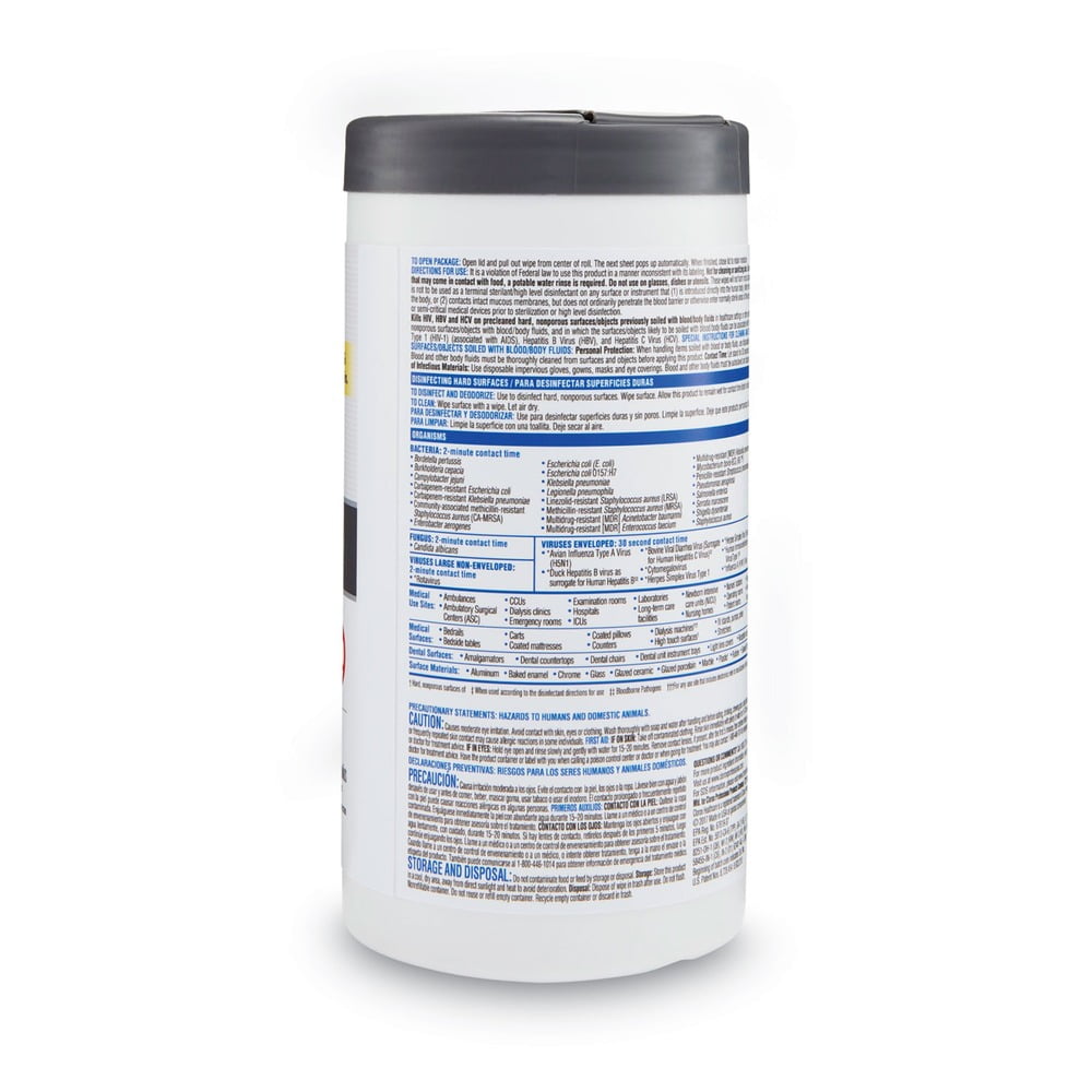 VersaSure 6.75 in. x 8 in. 1-Ply Cleaner Disinfectant Wipes - White Fragranced (6/Carton)