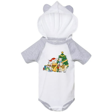 

Inktastic Christmas Sheep Family with Tree Gift Baby Boy or Baby Girl Bodysuit