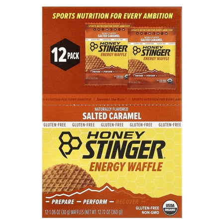 Honey Stinger Salted Caramel Energy Waffle 12 - 1.06 oz Waffles