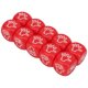 thumbnail image 4 of Juego de dados de 6 caras de plástico educativo de colores brillantes para fiesta rojo 10 Uds juego de adivinanzas con dedos, 4 of 12