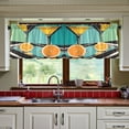 thumbnail image 3 of Yayeee Kitchen Curtains Tier Set of 2 Light Filtering 57"x24" Over Sink Window Panels, Orange Glasses, 3 of 7
