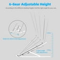 thumbnail image 2 of Portable Foldable Laptop Stand 6 Angles Adjustable Ergonomic Desktop Laptop Riser Aluminum Alloy Non Slip Computer Stand Holder Bracket for Laptop Tablet 11-15.6 Inches, 2 of 8
