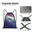 thumbnail image 3 of Kdxio Planets Stars And Galaxies Print Drawstring Backpack Bag,Waterproof Draw String Back Sack, Gym Drawstring Bags Swim Bag For Unisex, 3 of 5