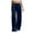 Dark Blue, variant on TTUHYWXI Womens Wide Leg Pajama Pants Satin Silk Casual Loose Elastic Waist Lounge Pants Pj Bottoms (Black, S)