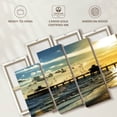 thumbnail image 6 of Elephant Stock Fort Myers Pier Wall Art - Horizontal Multi Panel Canvas - Living Room Wall Decor - Places Multi Panel - Gray And Blue Decor By Philippe Hugonnard - 75" x 48", 6 of 8
