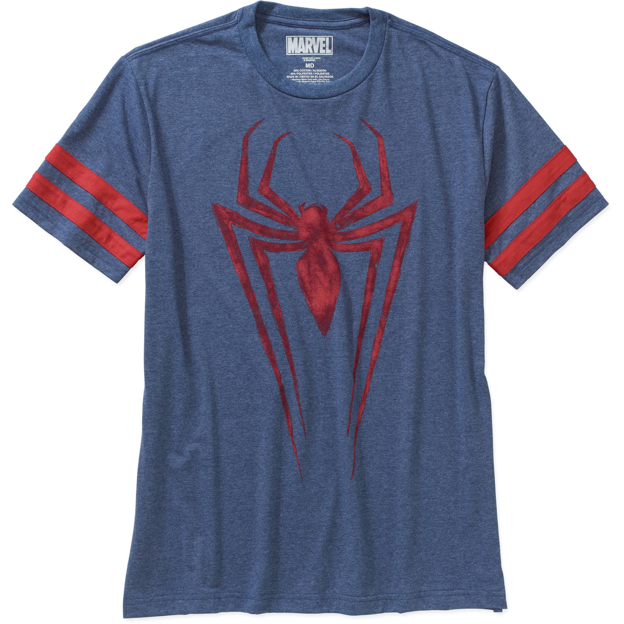 Spiderman Sleeve Stripe Men's Graphic Tee - Walmart.com
