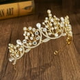 thumbnail image 5 of Aojekbee Bride Crowns Wedding Crystal Tiaras Hair Jewelry Bridal Hair Accessories Princess Prom Headpiece, 5 of 8