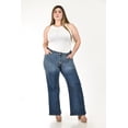 thumbnail image 1 of Jeans Wide Leg con aplicaciones brillantes Roman Fashion /Tallas Extras, 0203 (Azul medio) azul 40, 1 of 9