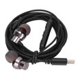 thumbnail image 3 of Wired Headphone, PVC Material Strong Tensile Resistance Wired Earphone Superior Sound Quality Volume Control  for PC for Smart Phone Type C Black 1.2m Fish Scales Line, 3 of 7