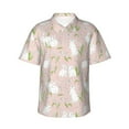thumbnail image 2 of Goofa Rabbit Hawaiian Shirt for Men, Unisex Summer Beach Casual Short Sleeve Button Down Shirts,Aloha Tropical Floral print shirt-Large, 2 of 9