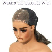 LUVME Blonde Highlight Short Layered Bob Wig Glueless 5x5 Closure Pre-Cut Lace Wig for Adult Women
