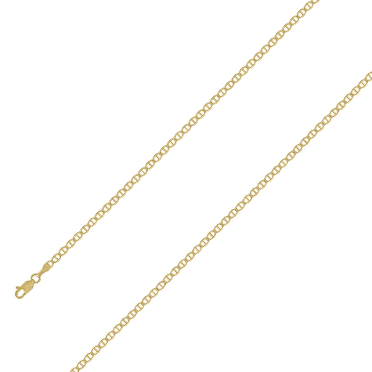 Real 10k Yellow Gold Mariner Necklace Chain 3.1 mm 18'' 18 inch Men Women Gifts