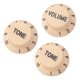 thumbnail image 2 of Tapas de volumen 3 Piezas Yuyangstore Plástico guitarra eléctrica ST SQ Beige, 2 of 8