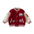 thumbnail image 4 of Ropa para niños Chaqueta de béisbol para niños Chaqueta informal con letras y etiquetado para primavera para niños CY83089, 4 of 4