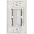 thumbnail image 2 of Buyer's Point Brush Wall Plate [UL Listed], Decora Style, Cable Pass Through Insert for Wires, Single Gang Cable Access Strap, Wall Socket for HDTV, HDMI, Home Theater Systems Pack of 2 White, 2 of 5