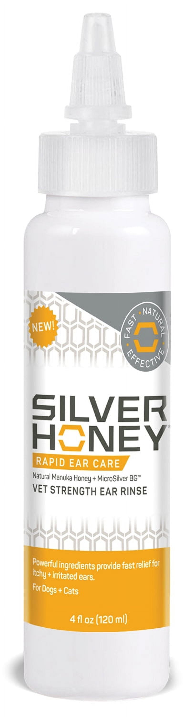 Silver Honey Rapid Ear Care Vet Strength Rinse + Concentrated Doses Treatment Kit for Dogs & Cats