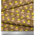 thumbnail image 2 of Soimoi Velvet Fabric Cup,Plate & Chick Cartoon Fabric Prints By Yard 58 Inch Wide, 2 of 3