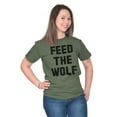 thumbnail image 3 of Feed The Wolf Sarcastic Hangry Gym Plus Size Crewneck Graphic Tee Shirt Brisco Brands 3X, 3 of 5