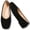 Black, variant on Womens Square Toe Minimalist Flats Slip On Suede Loafers Comfort Lightweight Dress Shoes for Office Casual Weekend Travel School Campus