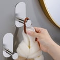 thumbnail image 1 of Gancho de acero inoxidable para ropa, adhesivo resistente, sin necesidad de taladrar, ideal para organizar toallas en el baño. 1 unidad, 10 x 5,5 x 4,5 cm, co Rkxzt, 1 of 7