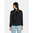 thumbnail image 3 of Nine.Eight Women's Mock Neck Blouse with Puff Sleeves, Sizes XS-XXXL, 3 of 5