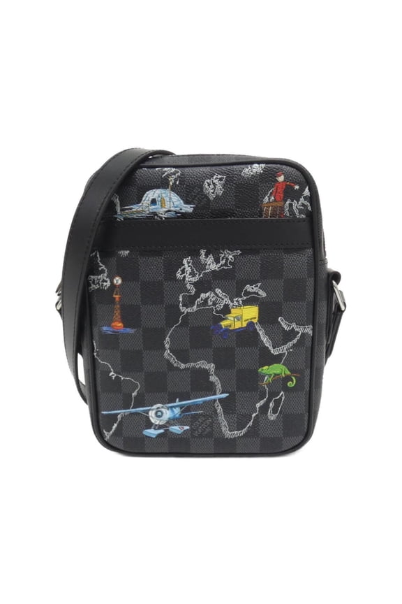 Pre-Owned Louis Vuitton Damier Graphite Map Danube N40239 Shoulder Bag