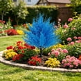 thumbnail image 1 of Linnome Arbre Artificiel d'Extérieur Couvre-Sol Feuilles Rouges 19,7 Pouces Arrangement Festif de Fleurs en Pot pour Jardin, 1 of 6